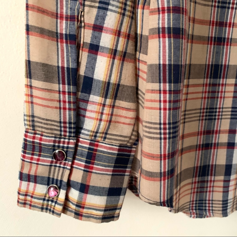 ❤️ Vintage Wrangler Pearl Snap Shirt Classic 70s - Picture 5 of 5